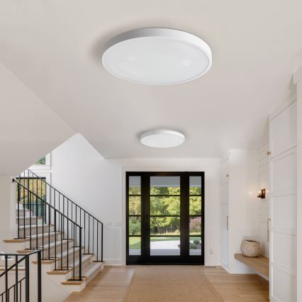 Brilagi - LED zatemnjiva stropna svetilka GLASS POOL DOUBLE LED/80W/230V 3000-6000K 60 cm bela + daljinski upravljalnik