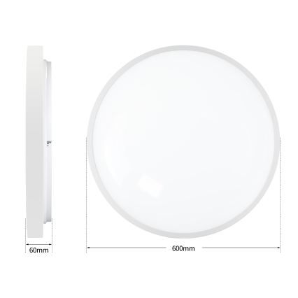 Brilagi - LED zatemnjiva stropna svetilka GLASS POOL DOUBLE LED/80W/230V 3000-6000K 60 cm bela + daljinski upravljalnik