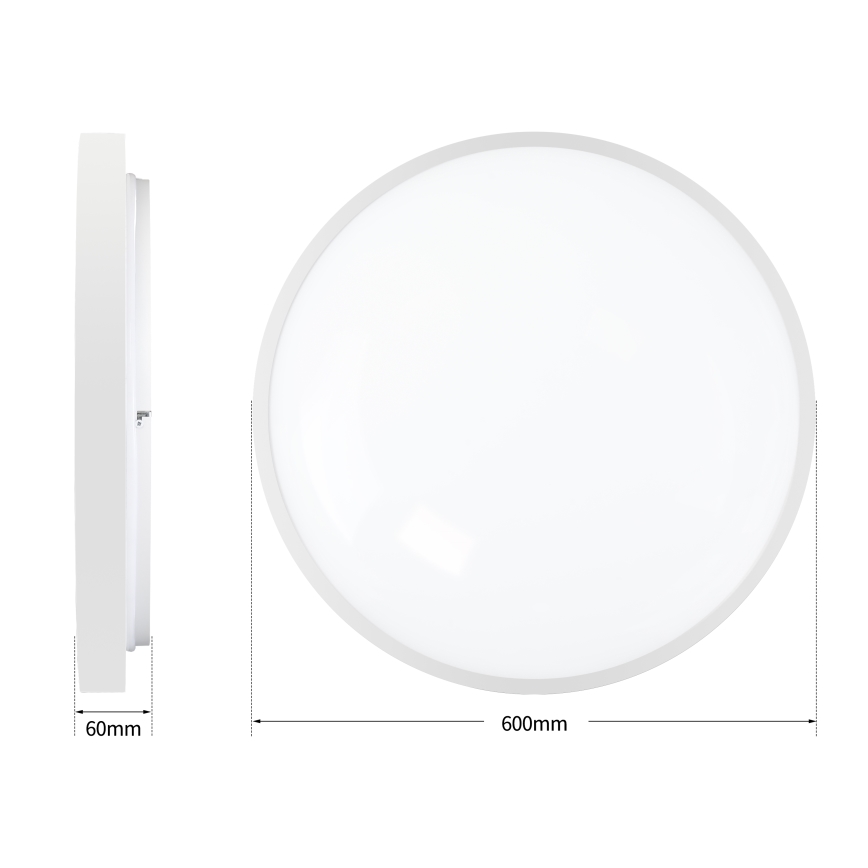 Brilagi - LED zatemnjiva stropna svetilka GLASS POOL DOUBLE LED/80W/230V 3000-6000K 60 cm bela + daljinski upravljalnik