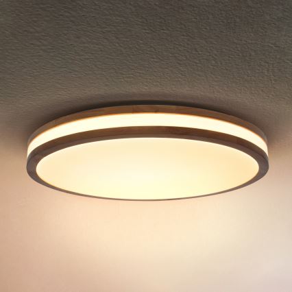 Brilagi - LED zatemnljivo stropno svetilo MOLINA LED/60W/230V 3000-6500K hrast premer 58 cm + daljinski upravljalnik