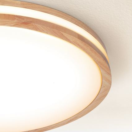 Brilagi - LED zatemnljivo stropno svetilo MOLINA LED/60W/230V 3000-6500K hrast premer 58 cm + daljinski upravljalnik