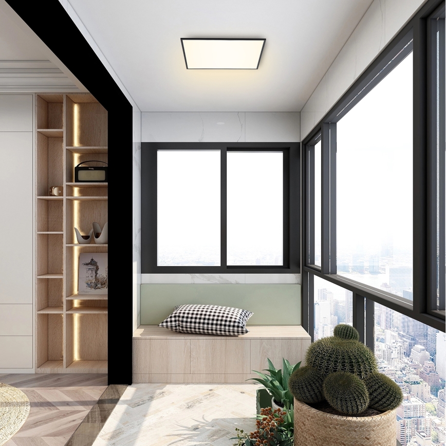 Brilagi - Zatemnljiva stropna LED svetilka SLIMFRAME LED/36W/230V 45x45 cm 3000-6000K črna + daljinski upravljalnik