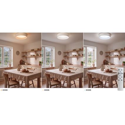Brilagi - LED zatemnljivo stropno svetilo VELVET SMART VARI LED/36W/230V 3000-6500K premer 55 cm bela + daljinski upravljalnik