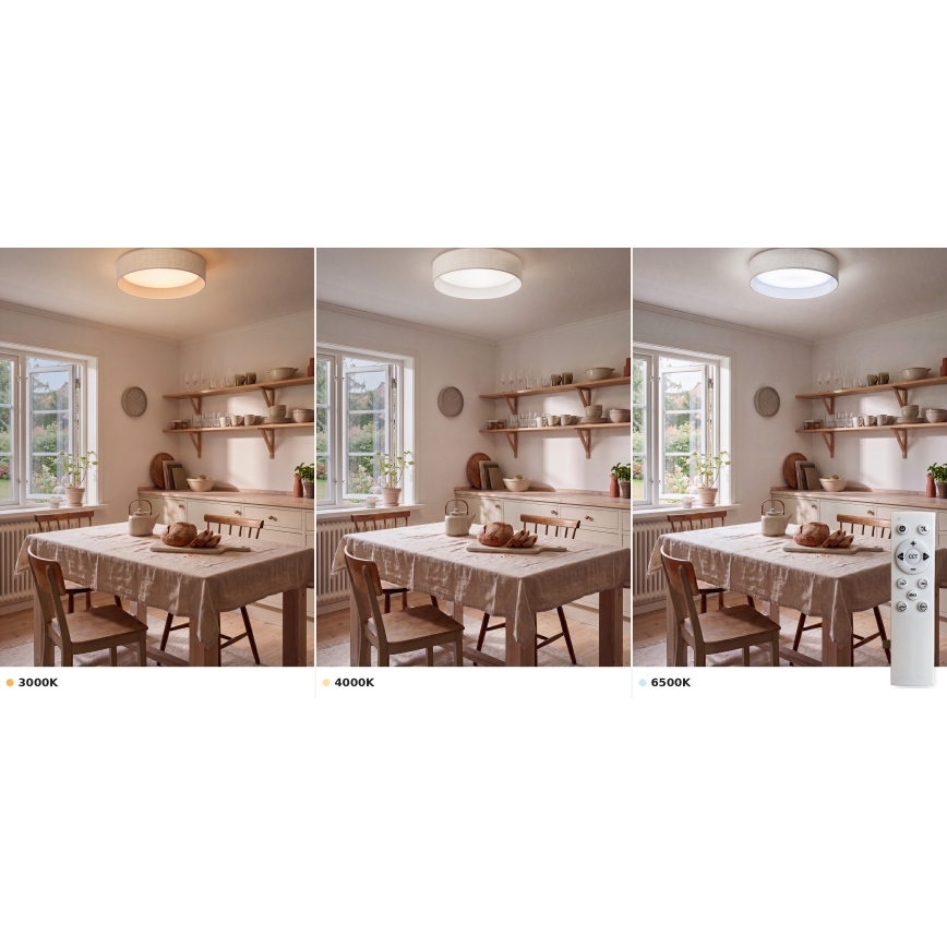 Brilagi - LED zatemnljivo stropno svetilo VELVET SMART VARI LED/36W/230V 3000-6500K premer 55 cm bela + daljinski upravljalnik