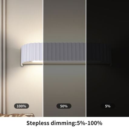 Brilagi - LED zatemnljivo stensko svetilo FALCON MODERN LED/14W/230V 3000-6000K 40 cm bela + daljinski upravljalnik