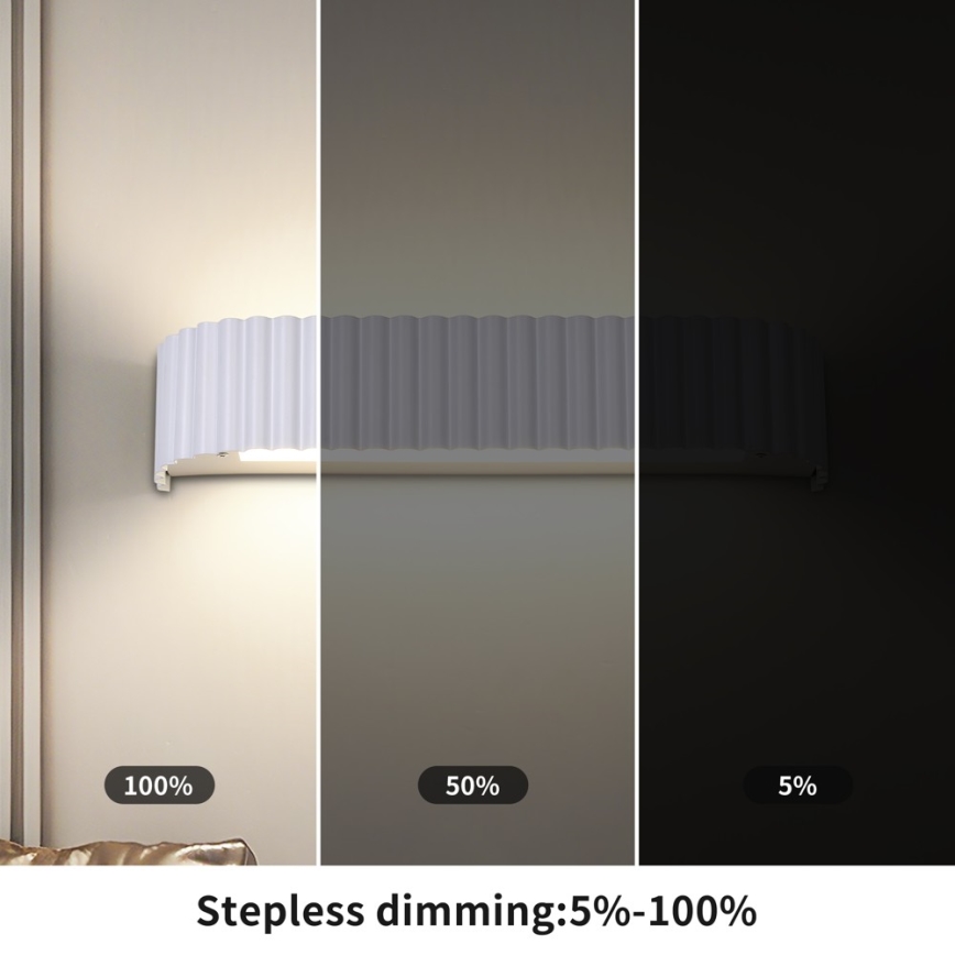 Brilagi - LED zatemnljivo stensko svetilo FALCON MODERN LED/14W/230V 3000-6000K 40 cm bela + daljinski upravljalnik