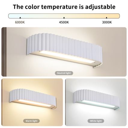 Brilagi - LED zatemnljivo stensko svetilo FALCON MODERN LED/14W/230V 3000-6000K 40 cm bela + daljinski upravljalnik