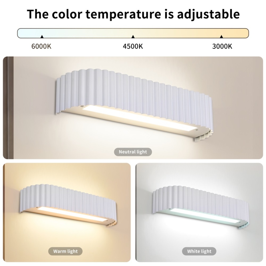Brilagi - LED zatemnljivo stensko svetilo FALCON MODERN LED/14W/230V 3000-6000K 40 cm bela + daljinski upravljalnik