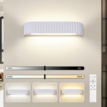 Brilagi - LED zatemnljivo stensko svetilo FALCON MODERN LED/14W/230V 3000-6000K 40 cm bela + daljinski upravljalnik