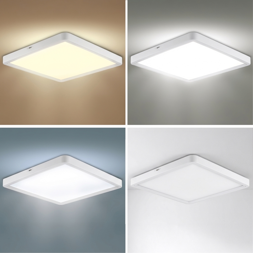 Brilagi - LED zatemnjiva stropna svetilka ESTELA SQUARE LED/36W/230V 3000-6500K 31x31 cm bela + daljinski upravljalnik