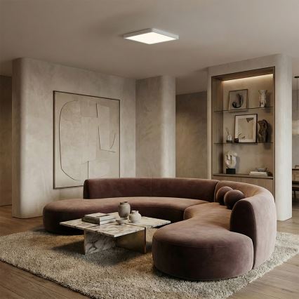 Brilagi - LED zatemnjiva stropna svetilka ESTELA SQUARE LED/36W/230V 3000-6500K 31x31 cm bela + daljinski upravljalnik