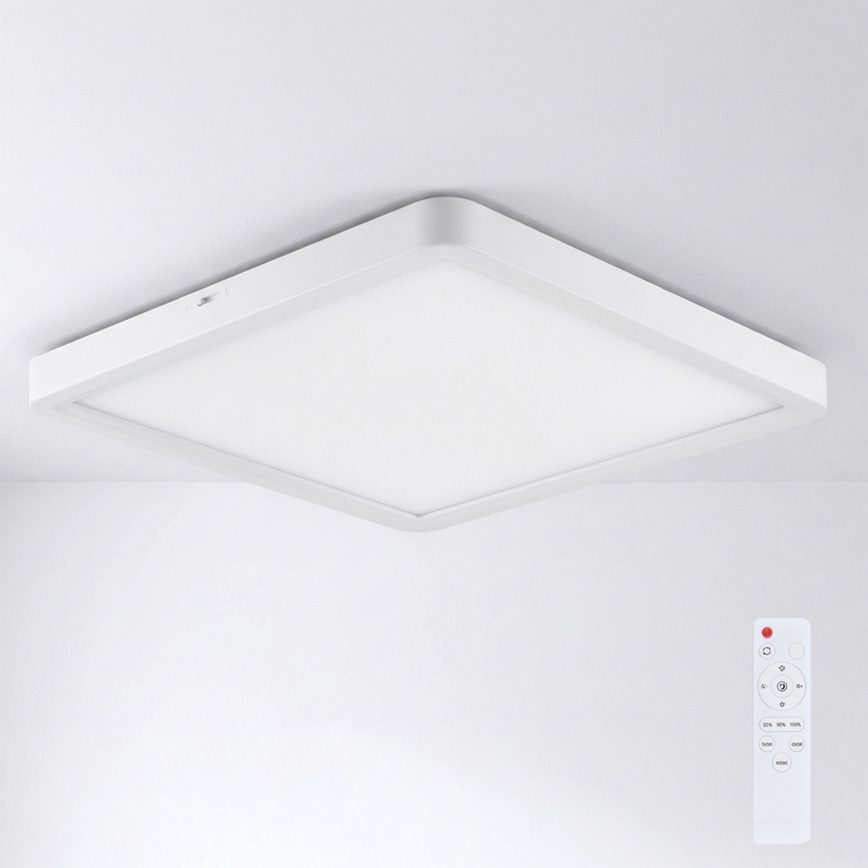 Brilagi - LED zatemnjiva stropna svetilka ESTELA SQUARE LED/36W/230V 3000-6500K 31x31 cm bela + daljinski upravljalnik