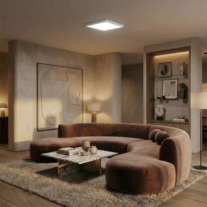 Brilagi - LED zatemnjiva stropna svetilka ESTELA SQUARE LED/36W/230V 3000-6500K 31x31 cm bela + daljinski upravljalnik