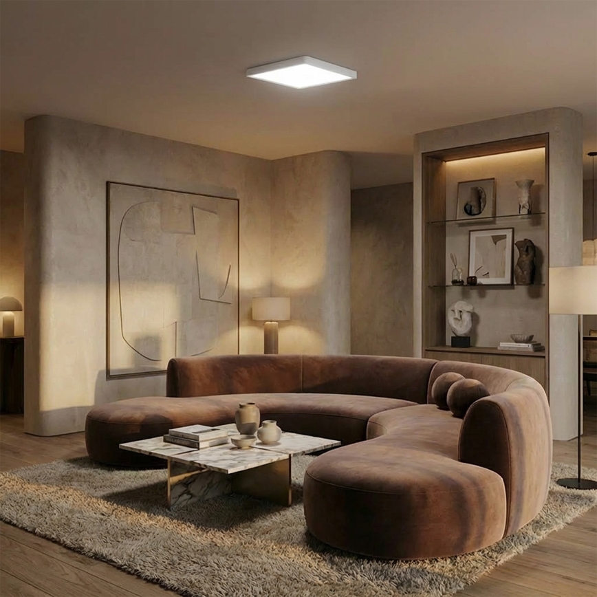 Brilagi - LED zatemnjiva stropna svetilka ESTELA SQUARE LED/36W/230V 3000-6500K 31x31 cm bela + daljinski upravljalnik