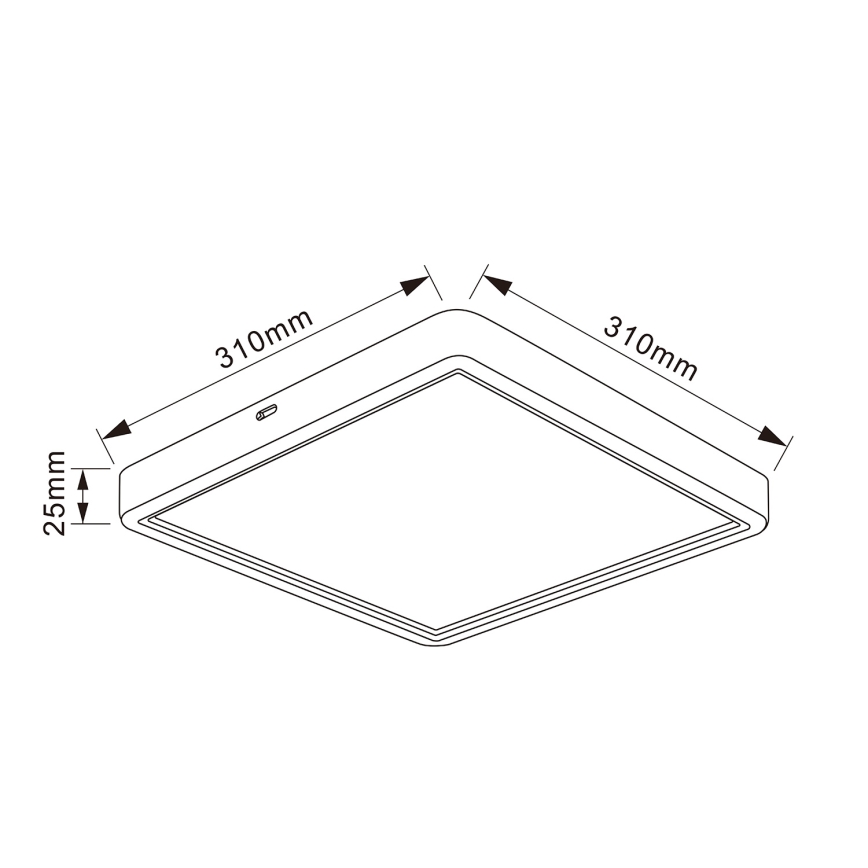 Brilagi - LED zatemnjiva stropna svetilka ESTELA SQUARE LED/36W/230V 3000-6500K 31x31 cm bela + daljinski upravljalnik