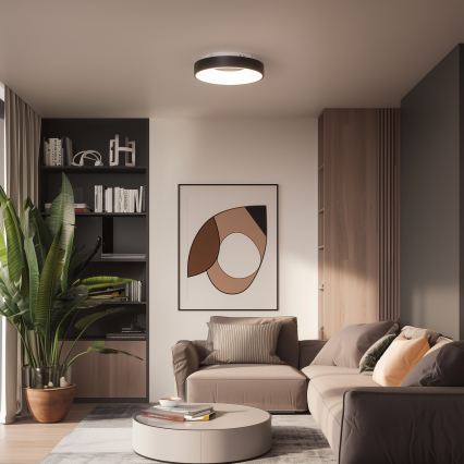 Brilagi - LED zatemnljivo stropno svetilo FALCON II LED/67W/230V 3000-6500K premer 40 cm črna + daljinski upravljalnik