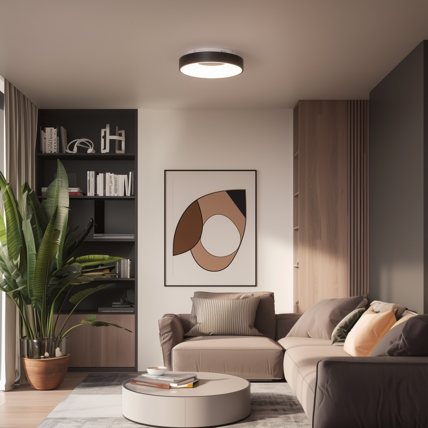 Brilagi - LED zatemnljivo stropno svetilo FALCON II LED/67W/230V 3000-6500K premer 40 cm črna + daljinski upravljalnik