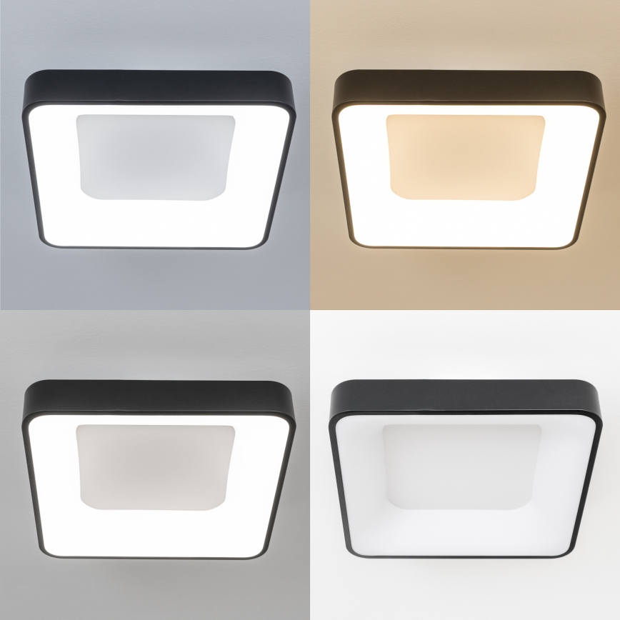 Brilagi - LED zatemnjevalna stropna svetilka FALCON II LED/80W/230V 3000-6500K 40x40 cm črna + daljinski upravljalnik