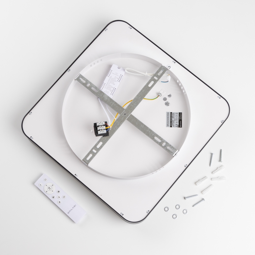 Brilagi - LED zatemnjevalna stropna svetilka FALCON II LED/80W/230V 3000-6500K 40x40 cm črna + daljinski upravljalnik