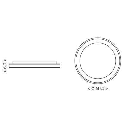 BRILAGI - LED stropna svetilka FALCON SLIM LED/42W/230V 3000-6500K premer 50 cm bež + daljinski upravljalnik (z možnostjo zatemnitve)