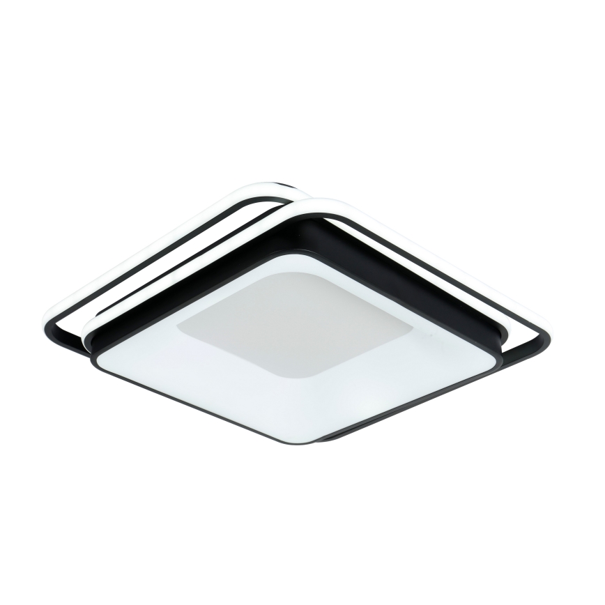 Brilagi - LED zatemnljivo stropno svetilo FLARE LED/102W/230V 3000-6000K 50x50 cm črna + daljinski upravljalnik