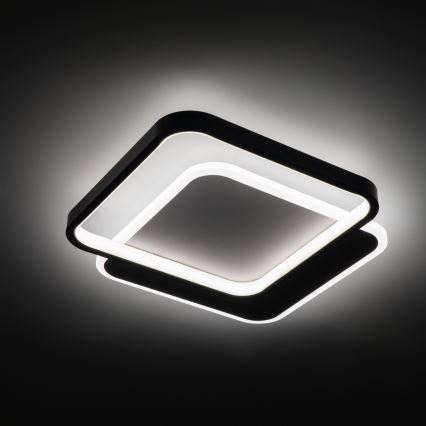 Brilagi - Zatemnljivo LED stropno svetilo FLARE LED/43W/230V 3000-6000K 39,5x45 cm bela/črna + daljinski upravljalnik