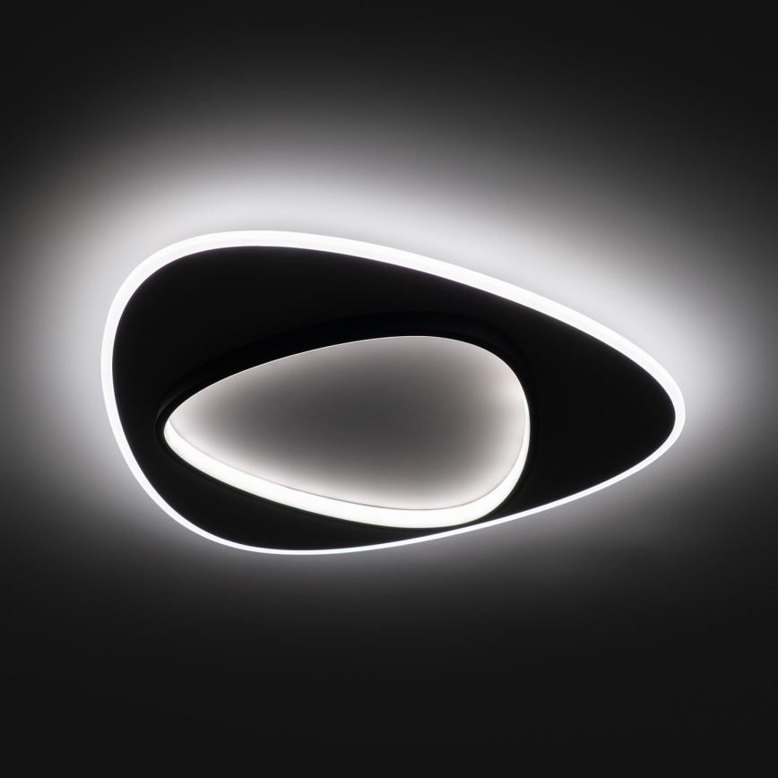 Brilagi - LED zatemnjevalna stropna svetilka FLARE LED/70W/230V 3000-6000K 55x55 cm bela/črna + daljinski upravljalnik