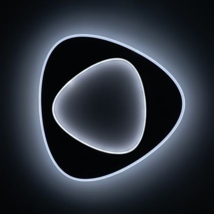 Brilagi - LED zatemnjevalna stropna svetilka FLARE LED/70W/230V 3000-6000K 55x55 cm bela/črna + daljinski upravljalnik
