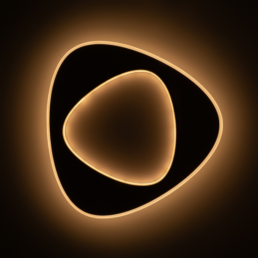 Brilagi - LED zatemnjevalna stropna svetilka FLARE LED/70W/230V 3000-6000K 55x55 cm bela/črna + daljinski upravljalnik