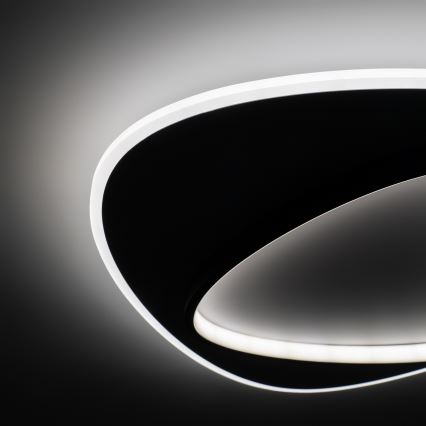 Brilagi - LED zatemnjevalna stropna svetilka FLARE LED/70W/230V 3000-6000K 55x55 cm bela/črna + daljinski upravljalnik