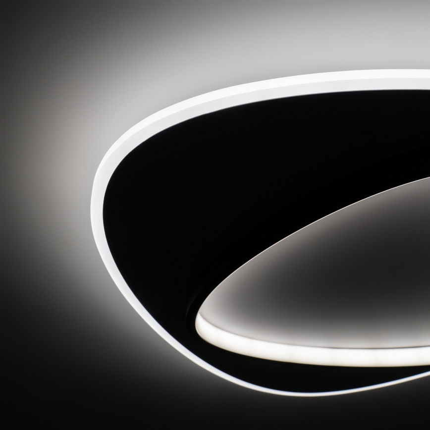 Brilagi - LED zatemnjevalna stropna svetilka FLARE LED/70W/230V 3000-6000K 55x55 cm bela/črna + daljinski upravljalnik