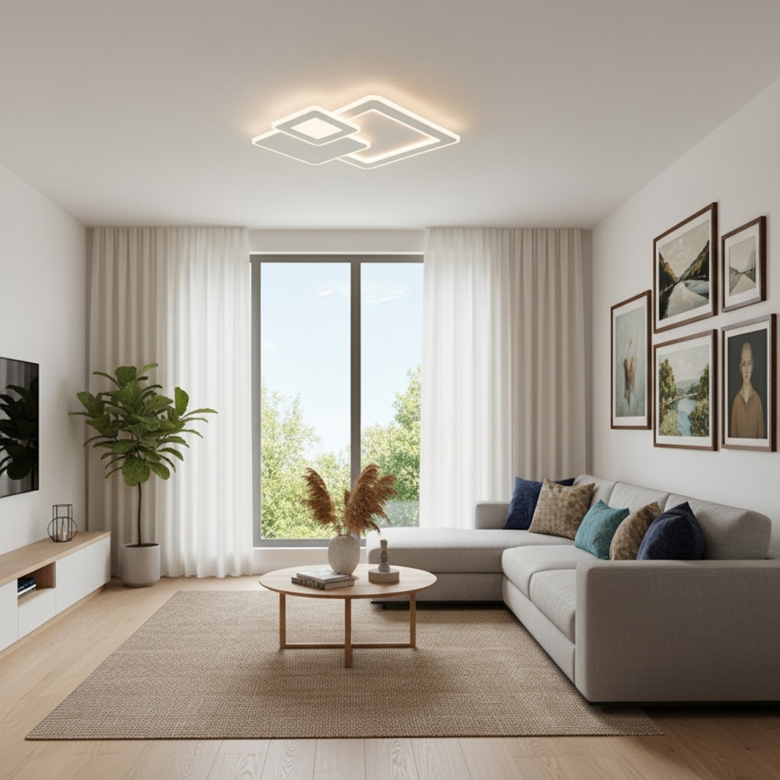 Brilagi - LED zatemnjevalna stropna svetilka MODERN LED/93W/230V 3000-6000K 48,5x48,5 cm + z daljinskim upravljalnikom