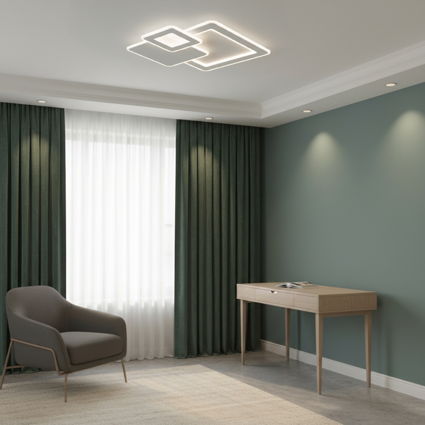Brilagi - LED zatemnjevalna stropna svetilka MODERN LED/93W/230V 3000-6000K 48,5x48,5 cm + z daljinskim upravljalnikom
