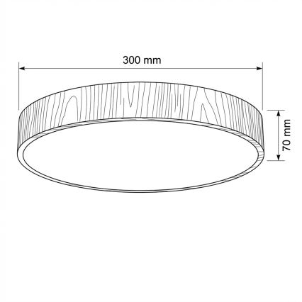 Brilagi - LED zatemnjiva stropna svetilka POOL LED/36W/230V 3000-6000K, premer 30 cm, lesni dekor + daljinski upravljalnik
