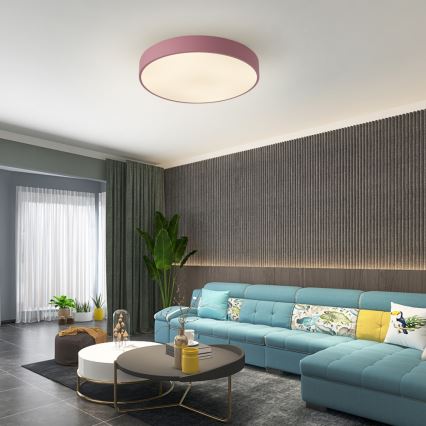 Brilagi - zatemljivo LED stropno svetilo POOL LED/60W/230V 3000-6000K, premer 50 cm, rožnato + daljinski upravljalnik