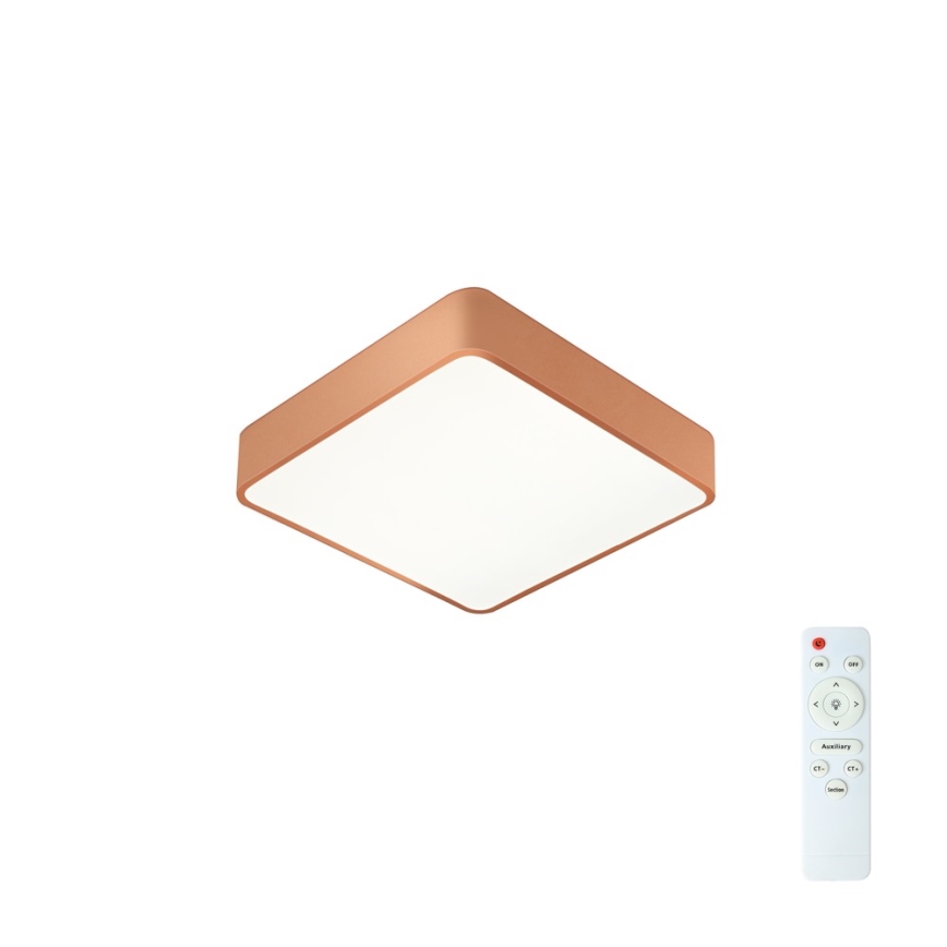 Brilagi - LED zatemnljivo stropno svetilo POOL SQUARE LED/36W/230V 3000-6000K 40x40 cm bronasto + daljinski upravljalnik