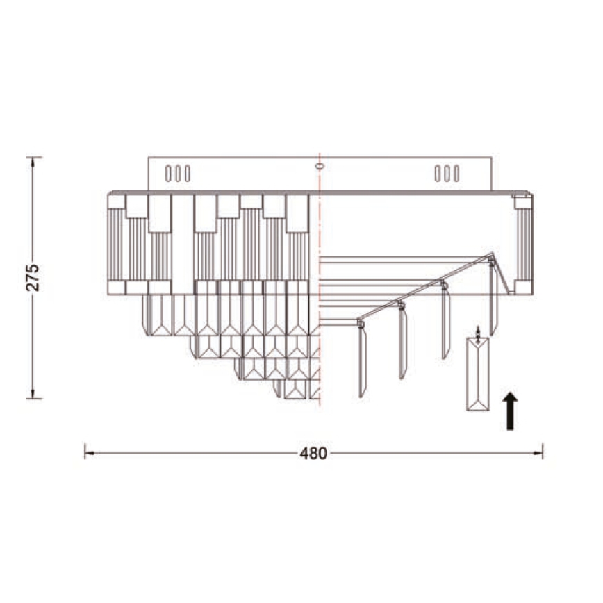 Brilagi - Zatemnjiva LED stropna svetilka SPECTRA LED/45W/230V 3000-6000K premer 48 cm zlata + daljinski upravljalnik