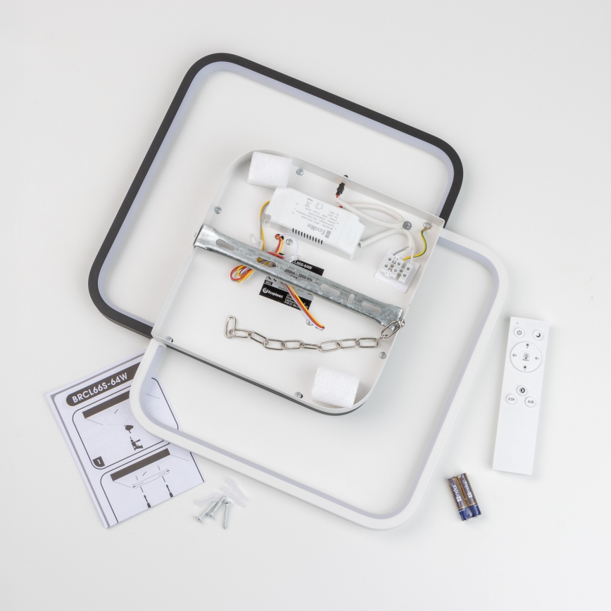 Brilagi - LED stropna svetilka VELO XL s možnostjo zatemnitve LED/98W/230V 3000-6500K 61x61 cm + daljinski upravljalnik