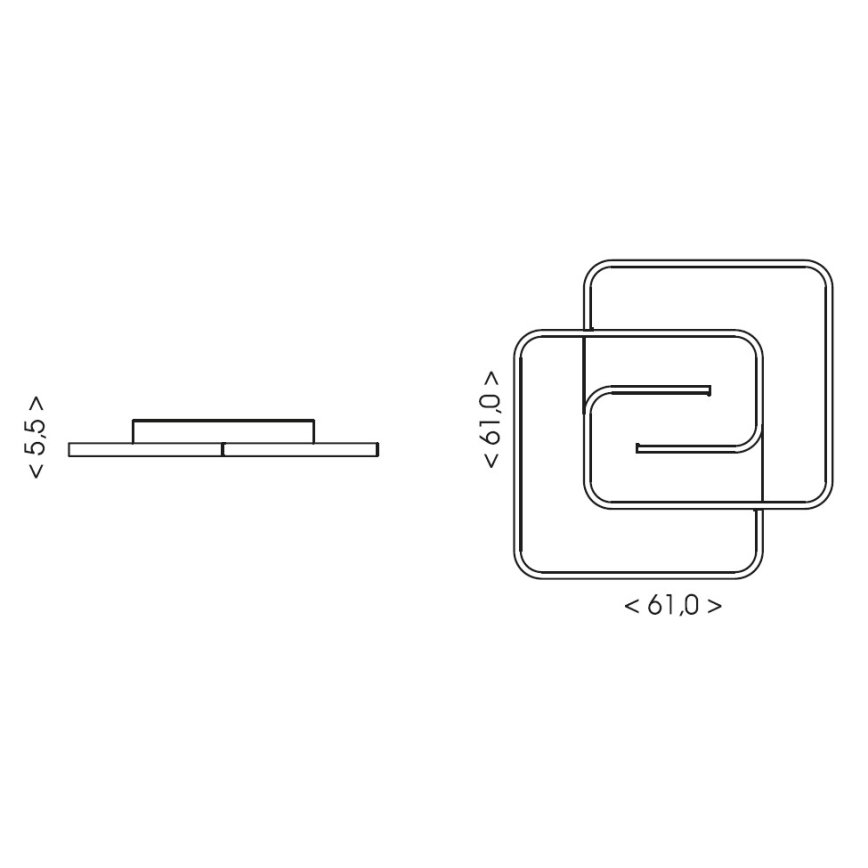Brilagi - LED stropna svetilka VELO XL s možnostjo zatemnitve LED/98W/230V 3000-6500K 61x61 cm + daljinski upravljalnik