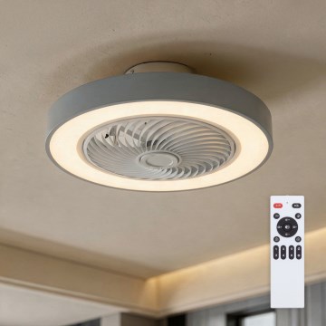 Brilagi - zatemnljivo LED stropno svetilo z ventilatorjem LED/38W/230V 3000-6500K premer 50 cm siva + daljinski upravljalnik