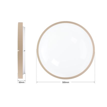 Brilagi - LED zatemnjevalna stropna svetilka GLASS POOL DOUBLE LED/60W/230V 3000-6000K 50 cm v bež barvi + z daljinskim upravljalnikom