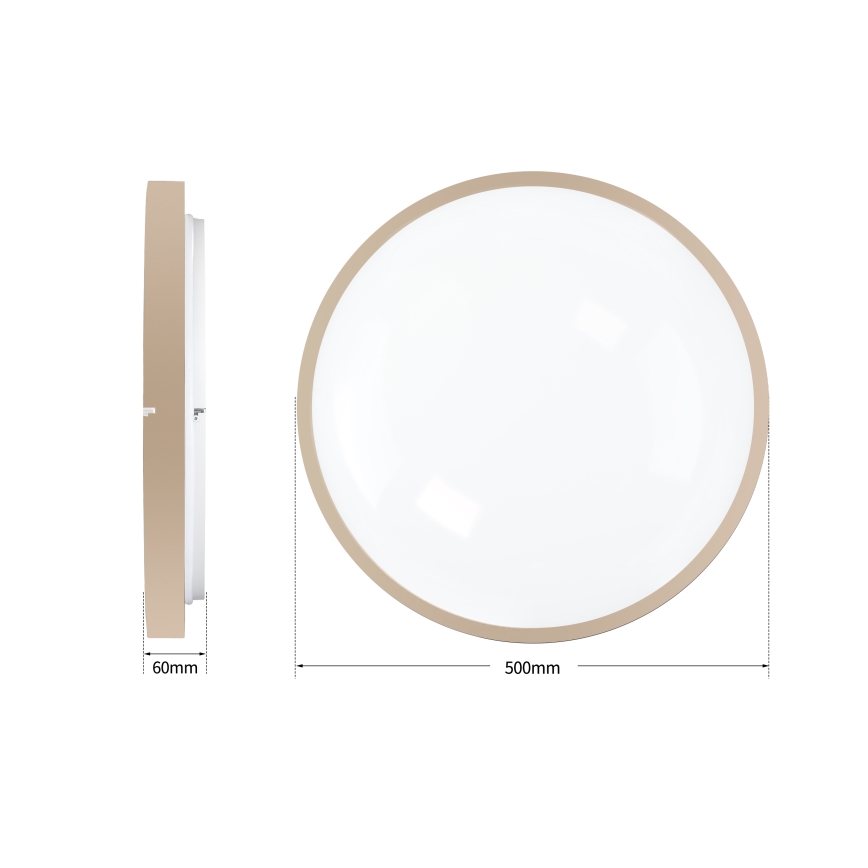 Brilagi - LED zatemnjevalna stropna svetilka GLASS POOL DOUBLE LED/60W/230V 3000-6000K 50 cm v bež barvi + z daljinskim upravljalnikom