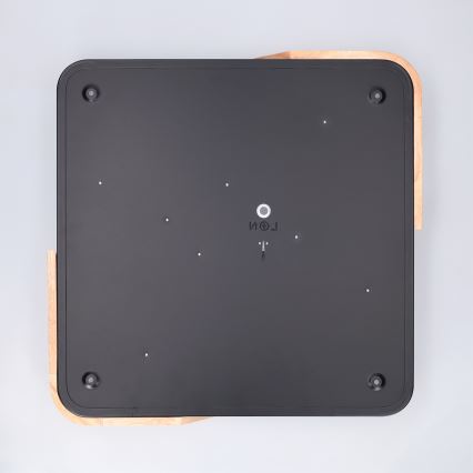 Brilagi - LED zatemnjevalna stropna svetilka PILANA LED/48W/230V 3000-6500K hrast/črna 42x42 cm + daljinski upravljalnik