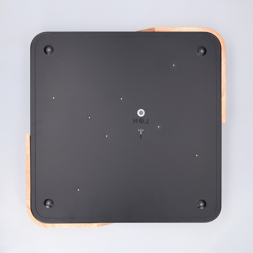 Brilagi - LED zatemnjevalna stropna svetilka PILANA LED/48W/230V 3000-6500K hrast/črna 42x42 cm + daljinski upravljalnik