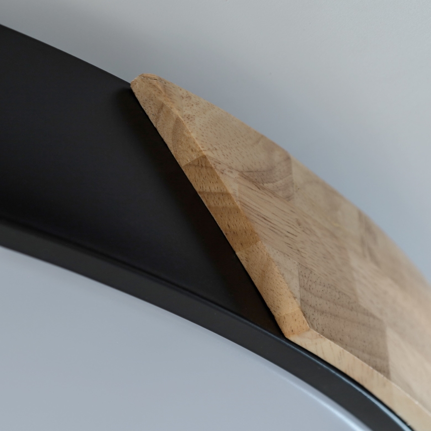 Brilagi - LED Zatemnljivo stropno svetilo PILANA LED/72W/230V 3000-6500K hrast/črna premer 80 cm + daljinski upravljalnik