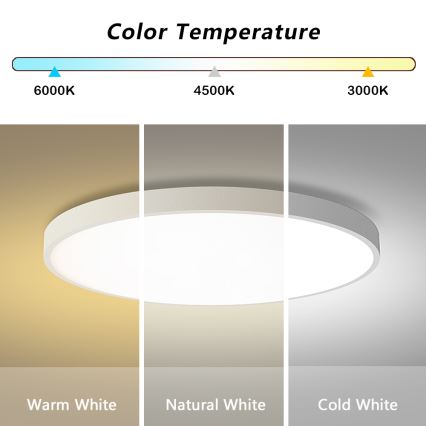 Brilagi - LED zatemnljivo stropno svetilo POOL SMART LED/100W/230V 3000-6000K, premer 80 cm, Wi-Fi Tuya, bela + daljinski upravljalnik