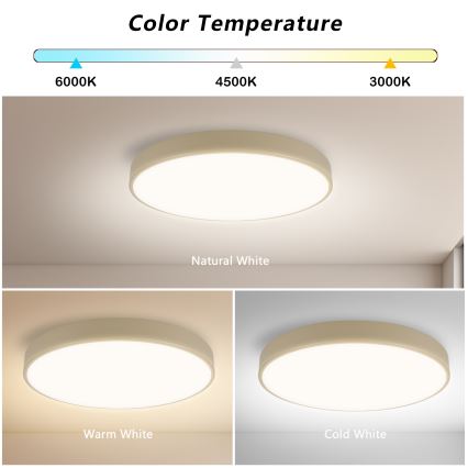 Brilagi - LED zatemnljivo stropno svetilo POOL SMART LED/60W/230V 3000-6000K premer 50 cm Wi-Fi Tuya bež + daljinski upravljalnik