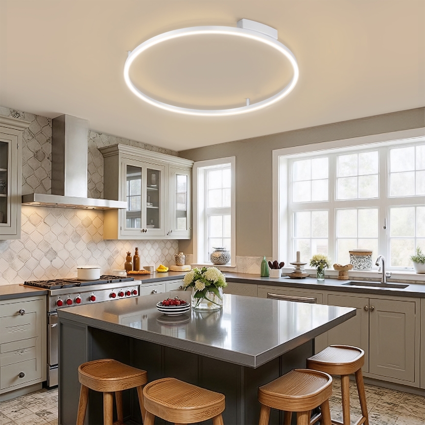 Brilagi - LED stropna svetilka PORTOFINO z možnostjo zatemnitve LED/60W/230V 3000-6000K premer 80 cm srebrna + daljinski upravljalnik