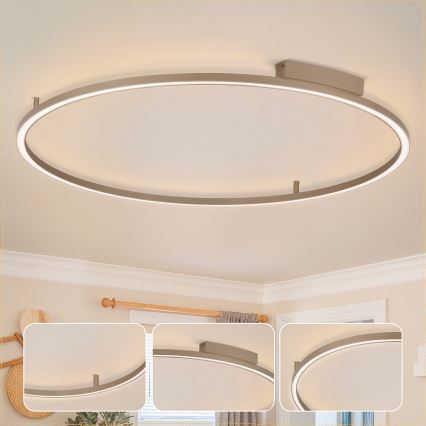 Brilagi - LED zatemnjevalno stropno svetilo PORTOFINO LED/85W/230V 3000-6000K premer 120 cm bež + z daljinskim upravljalnikom