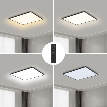 Brilagi - Z možnostjo zatemnitve stropna svetilka SLIMFRAME LED/36W/230V 45x45 cm 3000-6000K črna + daljinski upravljalnik